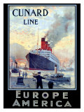 Cunard Line, Europe to America Giclee Print