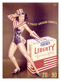 American Liberty Cigarette reproduction procédé giclée par Esbe 