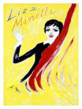 Liza Minelli Reproduction procédé giclée par Junot 
