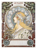 La Plume reproduction procédé giclée par Alphonse Mucha