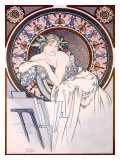 Femme aux Coquelicots Giclee Print by Alphonse Mucha