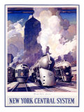 New York Central Train System Poster Lámina giclée New York Central Train System Poster Lámina giclée