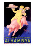 Jambons, saucissons, salaisons, conserves Alhambra reproduction procédé giclée par Henry Le Monnier