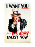 Ich will dich für die U.S. Army, ca. 1917 Kunstdrucke von James Montgomery Flagg