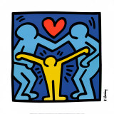 Untitled (Logo Against Family Violence), 1989 (baby heart) Affiche par Keith Haring