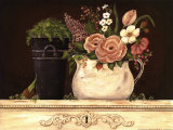 Floral with Black Bucket Prints by Jo Moulton