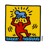 Untitled, 1987 (baby over head) Affiches par Keith Haring
