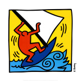 Blue Boat, 1987 Poster von Keith Haring