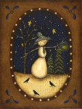 Snowman Lantern Posters by Kim Lewis