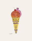 Ice Cream Dessert, c.1959 (Red and Pink) Plakater af Andy Warhol Ice Cream Dessert, c.1959 (Red and Pink) Plakater af Andy Warhol
