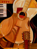 Abstract Guitar Print by Paul Brent