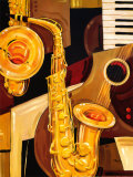 Abstract Sax Posters by Paul Brent