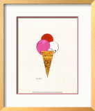Helado, en torno a 1959 (rojo, rosa y blanco) Pósters por Andy Warhol Helado, en torno a 1959 (rojo, rosa y blanco) Pósters por Andy Warhol