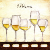 Les Vins Blancs Posters par Andrea Laliberte