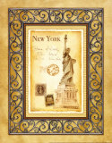New York Postcard Poster van Andrea Laliberte