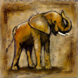 Safari Elephant Poster van Tara Gamel Safari Elephant Poster van Tara Gamel