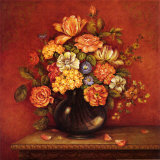 Harmony with Reds I Poster by Pamela Gladding