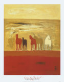 Five Ponies Print by Karen Bezuidenhout