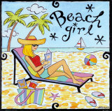 Chica en la playa II Láminas por Jennifer Brinley Chica en la playa II Láminas por Jennifer Brinley