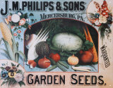 Semillas y vegetales de Phillips Cartel de chapa