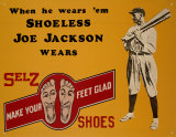 Shoeless Joe Jackson Shoes Blikskilt