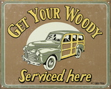 Woody Service Tin Sign