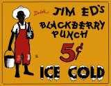 Le punch à la mûre de Jim Ed Plaque en métal
