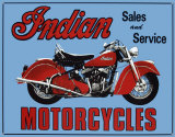 Motocicletas Indian: venta y reparación Cartel de chapa