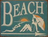 Beach Plechová cedule
