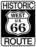 Historic Route 66 Plechová cedule
