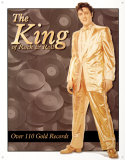 Elvis Gold Lame' Suit Tin Sign