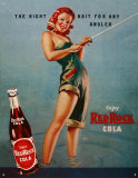Red Rock: chica pescando Cartel de chapa