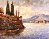 Evening Light on Lake Como Posters by John Zaccheo