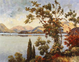 Crépuscule sur Bellagio Affiches par John Zaccheo