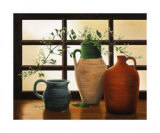 Olive Jar with Flowering Vine Plakater av Cecile Baird Olive Jar with Flowering Vine Plakater av Cecile Baird