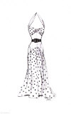 Vestido de lunares Láminas por Tina