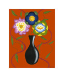 Stylized Flowers in Vase II Art by Chariklia Zarris