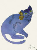 Blue Cat from Twenty-Five Cats Poster autor Andy Warhol Blue Cat from Twenty-Five Cats Poster autor Andy Warhol