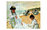 Camille at the Beach Giclee Print by Claude Monet