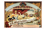 Vintage Russian Confectionery Advertisement Giclee Print