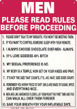 Men Please Read Rules Plakietka emaliowana Men Please Read Rules Plakietka emaliowana