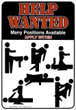 Help Wanted Emaille bord