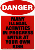Danger Plaque en métal