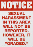 Sexual Harrassment Tin Sign