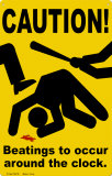 Caution Plakietka emaliowana