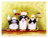 Cat Food Is Served Art by Tracy Flickinger