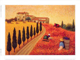 Paisaje con pueblo Láminas por Lowell Herrero