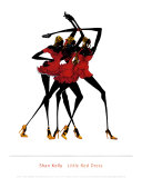 Kleines rotes Kleid (mit engl. Text) Poster von Shan Kelly