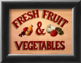 Fruits & Vegetables Sign Prints by Madison Michaels