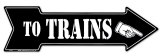 To Trains Right Plakietka emaliowana